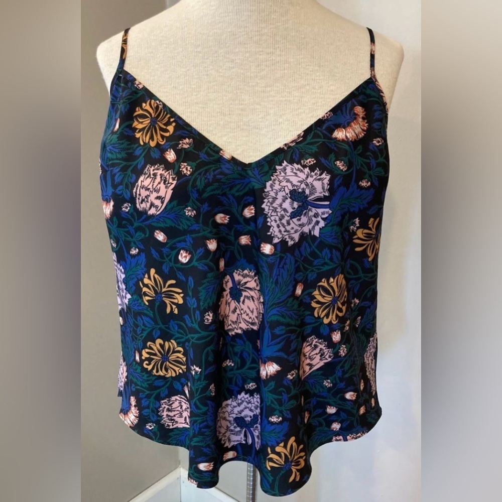 Veronica Beard Floral Print Silk Spaghetti Camisole | EUC | Sz S